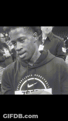 Black And White Man In Nike Basketball Hoodie GIF