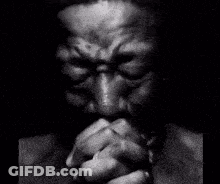 Black And White Man In Prayer GIF