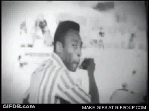 Black And White Man In Striped Shirt GIF