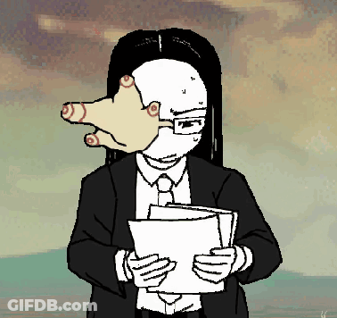 Black-And-White Man In Suit And Tie Holding Paper GIF