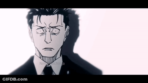 Black And White Man In Suit And Tie With Shadow GIF