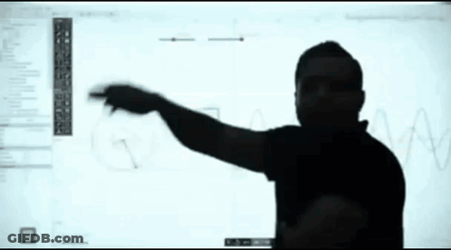 Black And White Man In Suit Looking Up GIF