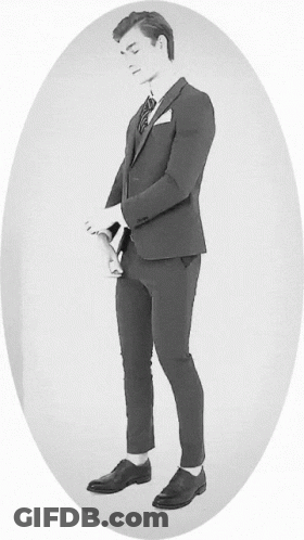 Black And White Man In Suit GIF