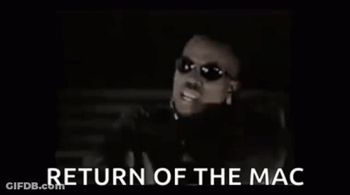 Black And White Man In Sunglasses And Turtleneck Return Of The Mac GIF