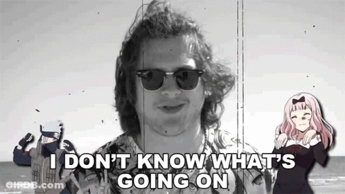 Black And White Man In Sunglasses Saying I Don't Know What's Going On GIF