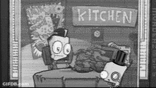 Black And White Man In Top Hat Saying Kitchen GIF