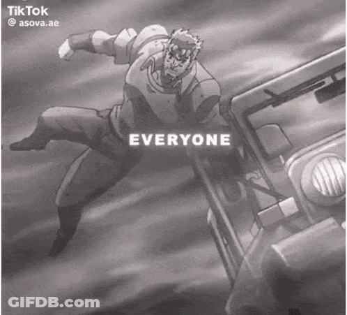 Black And White Man Jumping Over Car Everyone GIF
