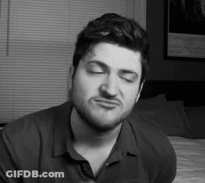 Black And White Man Making Funny Face Eyes Closed GIF