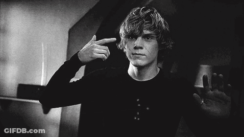 Black And White Man Pointing Finger At Head GIF