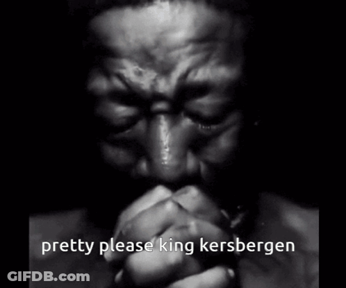 Black And White Man Praying Pretty Please King Kersbergen GIF