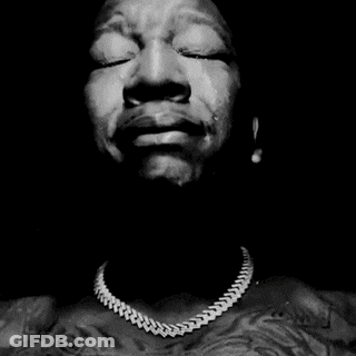 Black And White Man Praying With Folded Hands GIF