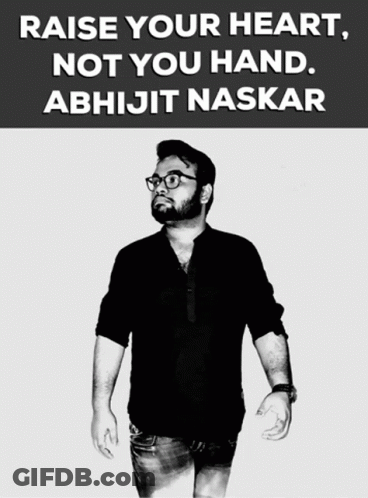 Black And White Man Raise Your Heart Not Your Hand GIF