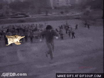 Black And White Man Running GIF