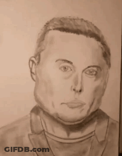 Black And White Man's Face GIF