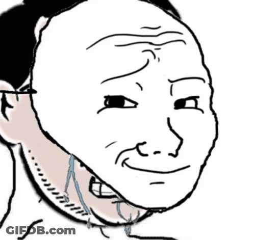Black And White Man's Face With Tears GIF