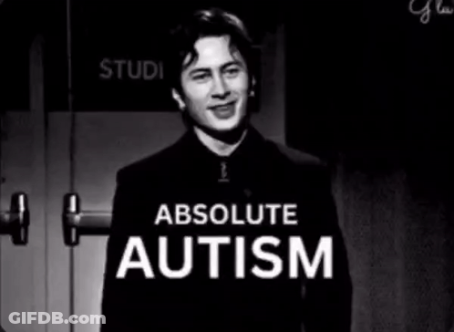Black And White Man Saying Absolute Autism GIF