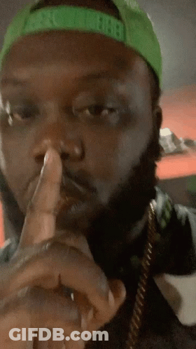 Black And White Man Saying Be Quiet GIF