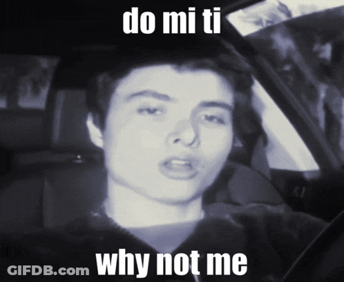 Black And White Man Saying Do Mi Ti Why Not Me GIF