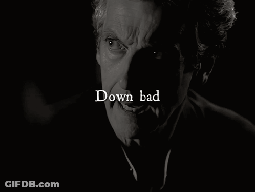 Black And White Man Saying Down Bad GIF