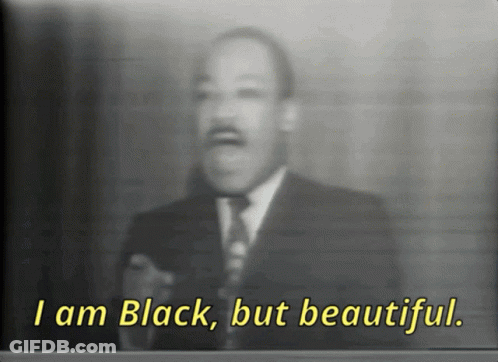 Black And White Man Saying I Am Black But Beautiful GIF