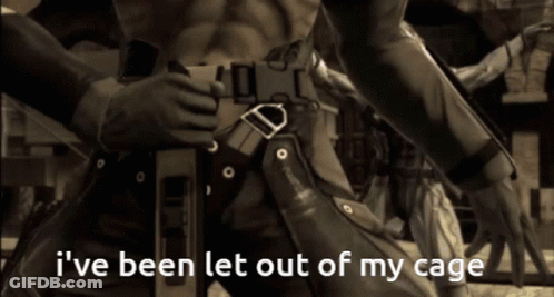 Black And White Man Saying I've Been Let Out Of My Cage GIF