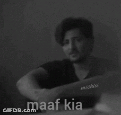 Black And White Man Saying Maaf Kia GIF