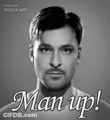 Black And White Man Saying Man Up GIF