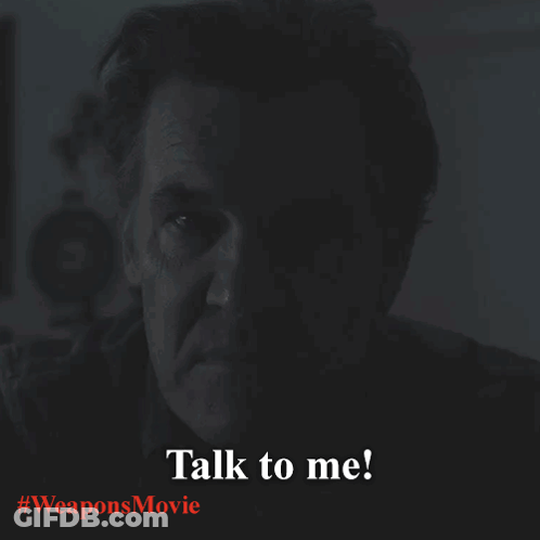 Black And White Man Saying Talk To Me GIF