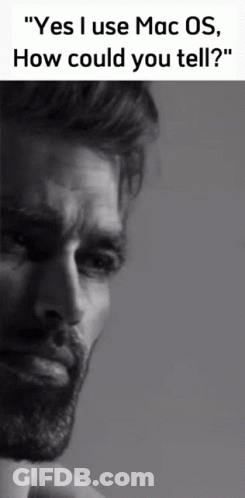 Black And White Man Saying Yes I Use Mac OS GIF