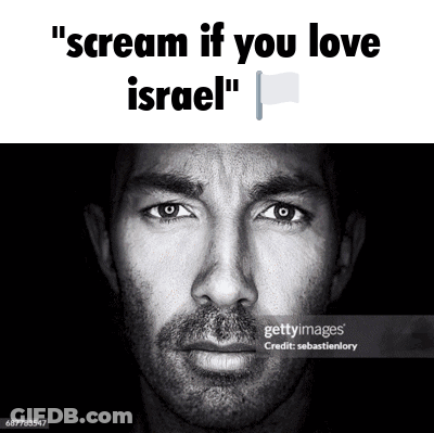 Black And White Man Scream If You Love Israel GIF