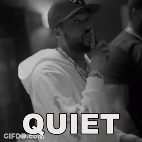 Black And White Man Shushing Quiet GIF