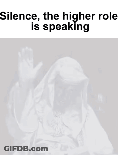 Black And White Man Silence The Higher Role Is Speaking GIF