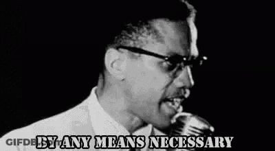 Black And White Man Singing Into Microphone By Any Means Necessary GIF