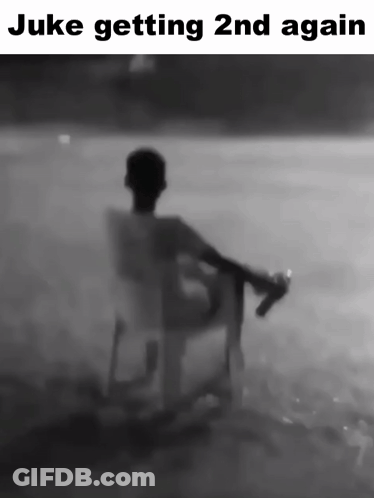 Black And White Man Sitting In Water Juke Getting 2Nd Again GIF
