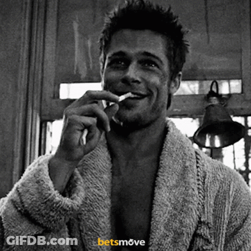 Black And White Man Smoking Cigarette Betsmove GIF