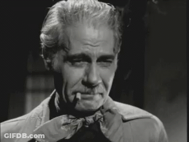 Black And White Man Smoking Cigarette GIF