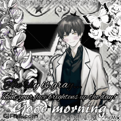 Black And White Man The Key Is Gray But Your Face Brightens Up The Day GIF