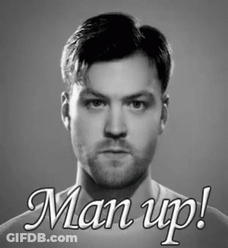 Black And White Man Up Photo GIF