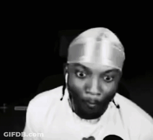 Black And White Man Wearing Bandana GIF