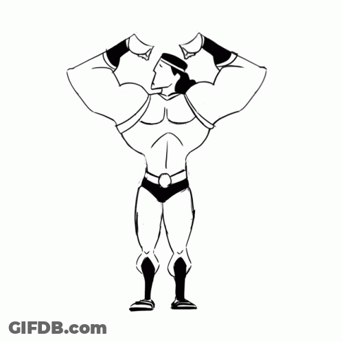 Black And White Man With Arrow In Back GIF