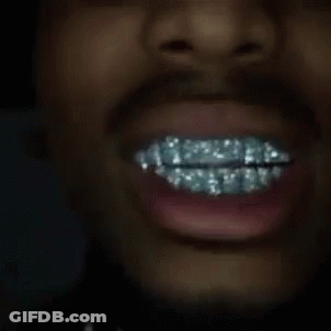 Black And White Man With Bandana And Grilled Teeth GIF