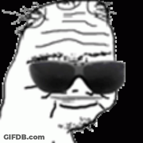 Black And White Man With Beard And Sunglasses GIF