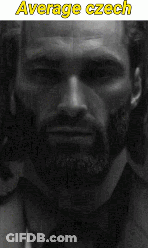 Black And White Man With Beard Average Czech GIF