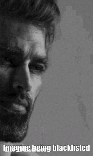 Black And White Man With Beard Imagine Being Blacklisted GIF