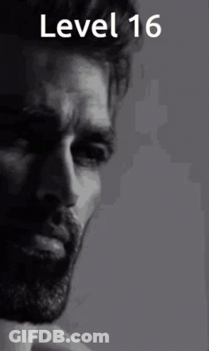 Black And White Man With Beard Level 16 GIF