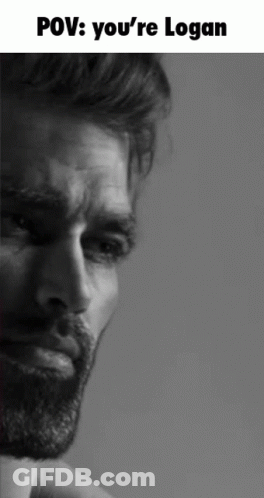 Black And White Man With Beard POV You're Logan GIF
