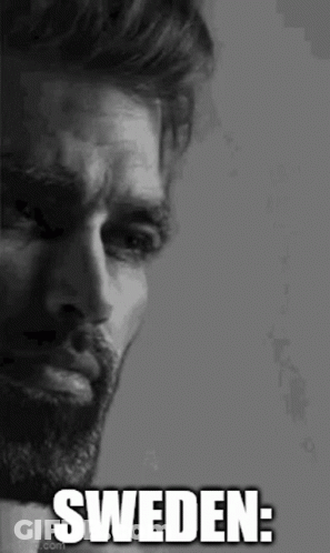 Black And White Man With Beard Saying Sweden GIF