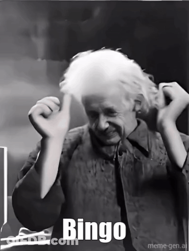 Black And White Man With Bingo GIF