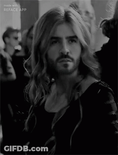 Black And White Man With Blonde Hair Beard GIF