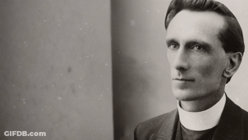 Black And White Man With Collar GIF